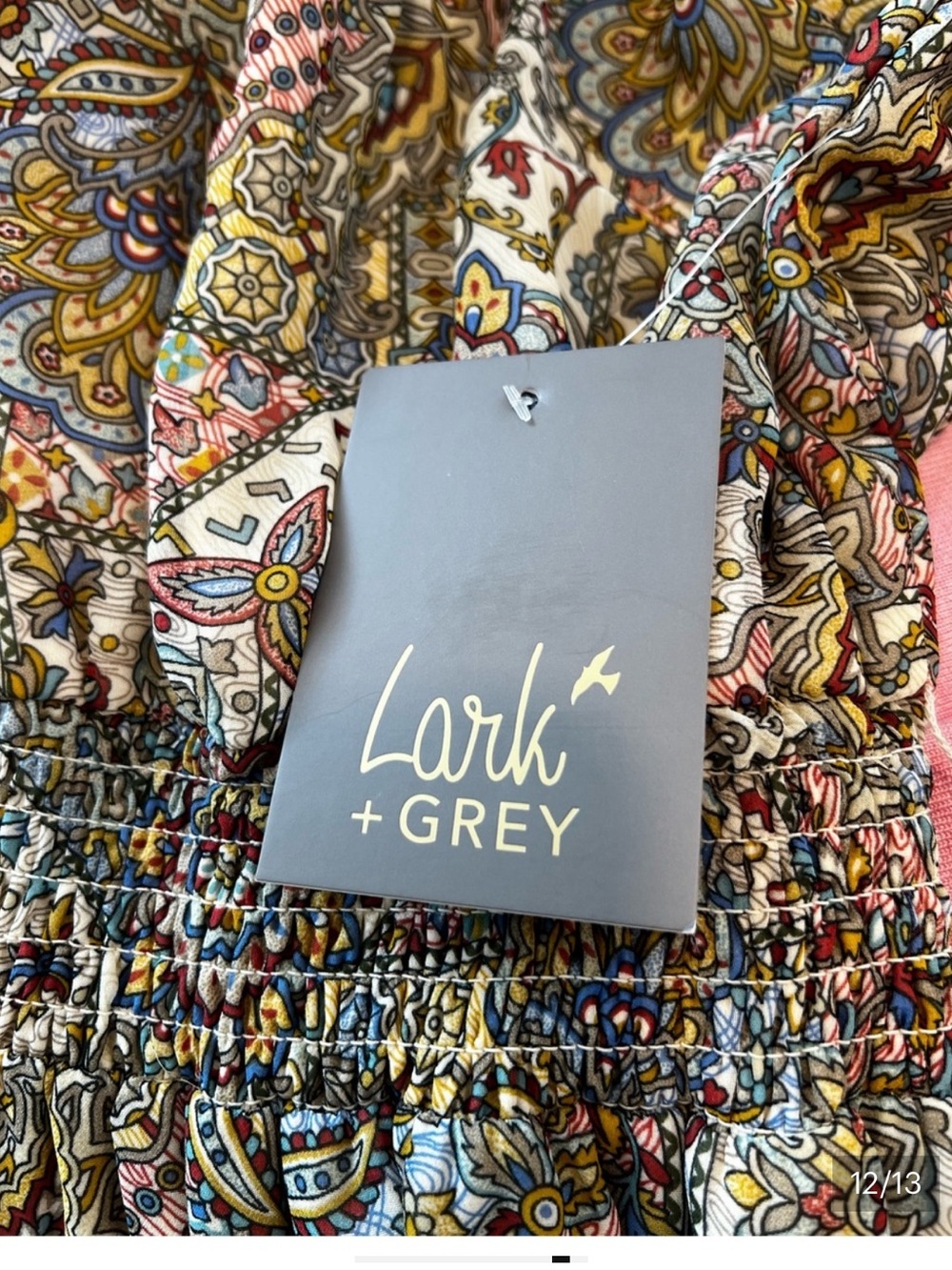 Lark & Grey Floral Paisley Long Sleeve Maxi Dress - Multicolor - Picture 4 of 5